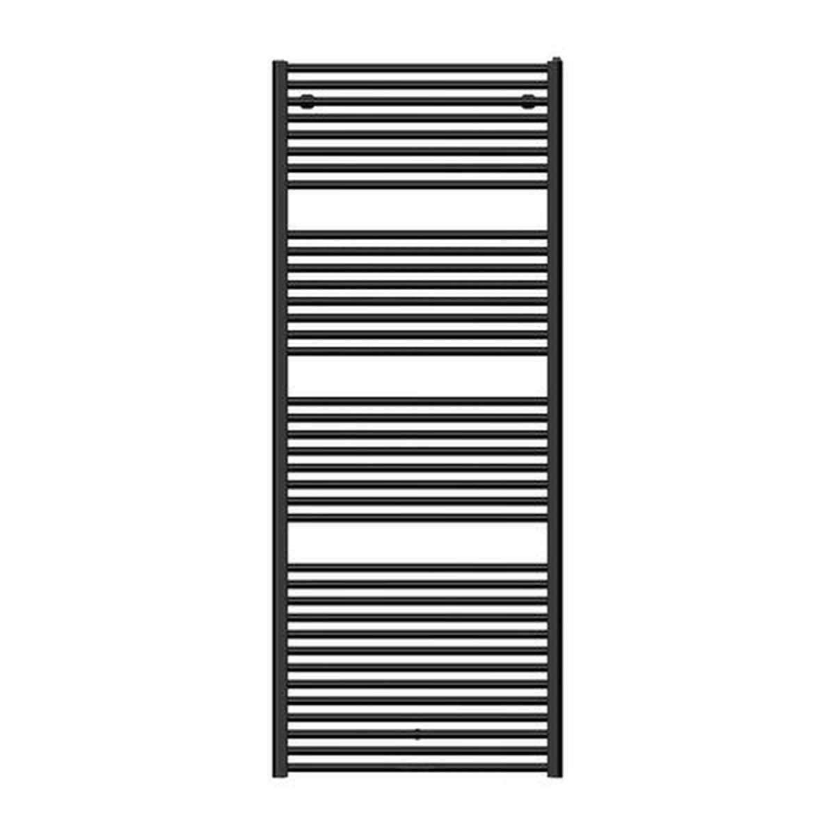 Toronto 180/075 radiateur sèche-serviettes - H 1850 x L 750 - 1262W - noir mat