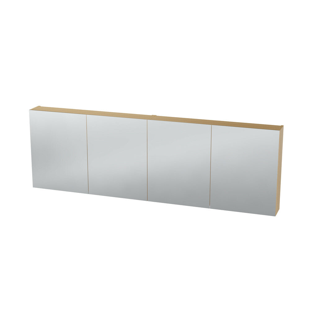 Van Marcke Nebulo Luxe mirrored cabinet W2000xH650xD178 4 double-sided mirror doors Desert Ash