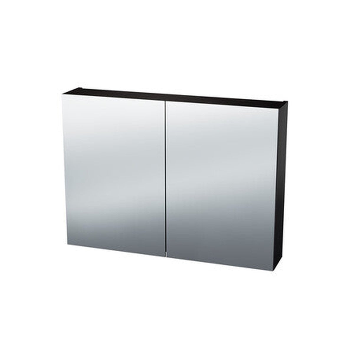 Van Marcke Nebulo Luxe bathroom cabinet W900xH650xD178 2 double-sided mirror doors Charcoal Ash