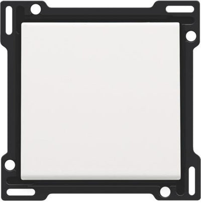 Set de finition pour interrupteur ou bouton - poussoir simple White Steel