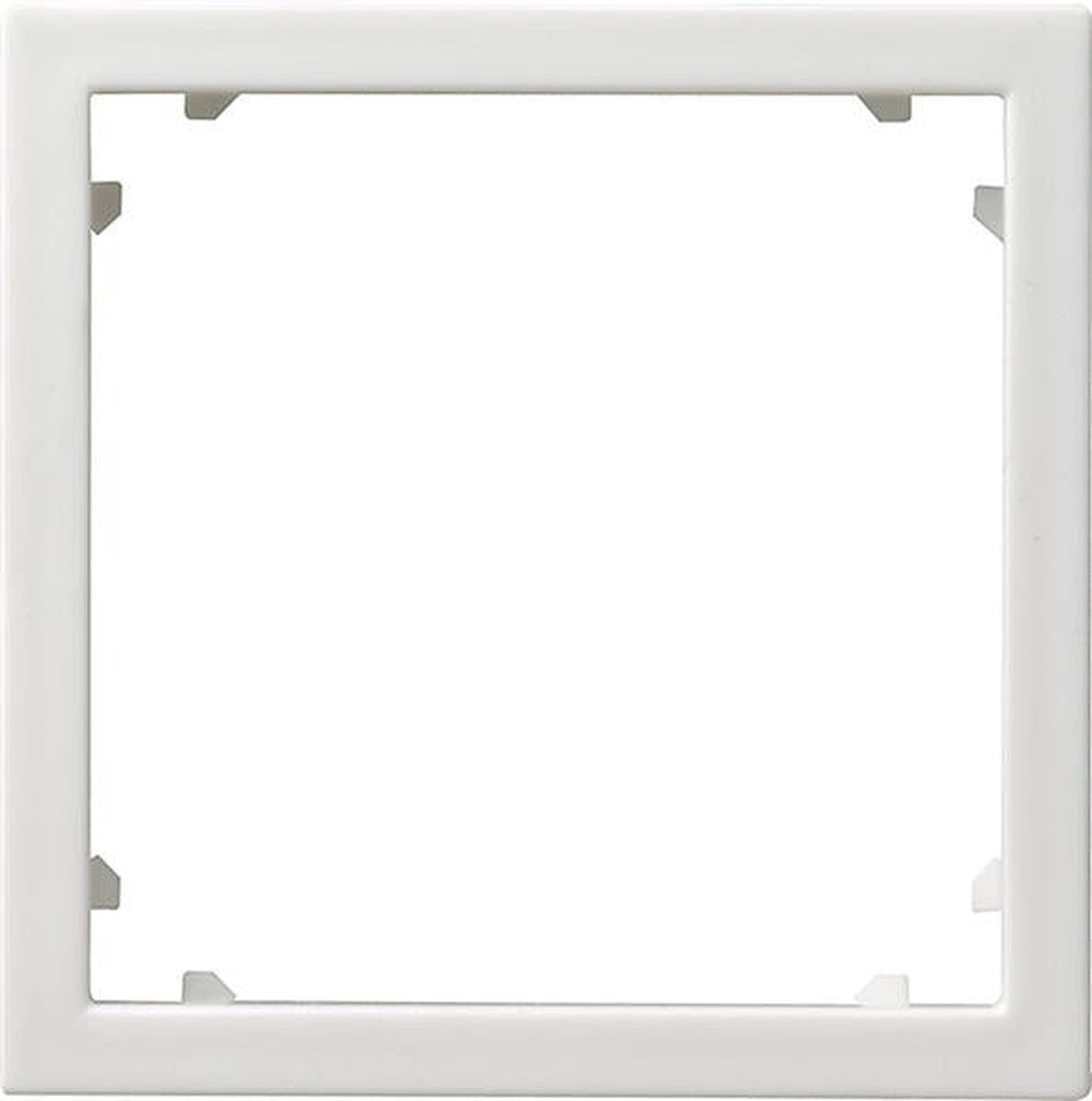 Adapterframe met vierkante uitsparing voor apparaten met een hoes (45 x 45 mm) Glanzend wit - de