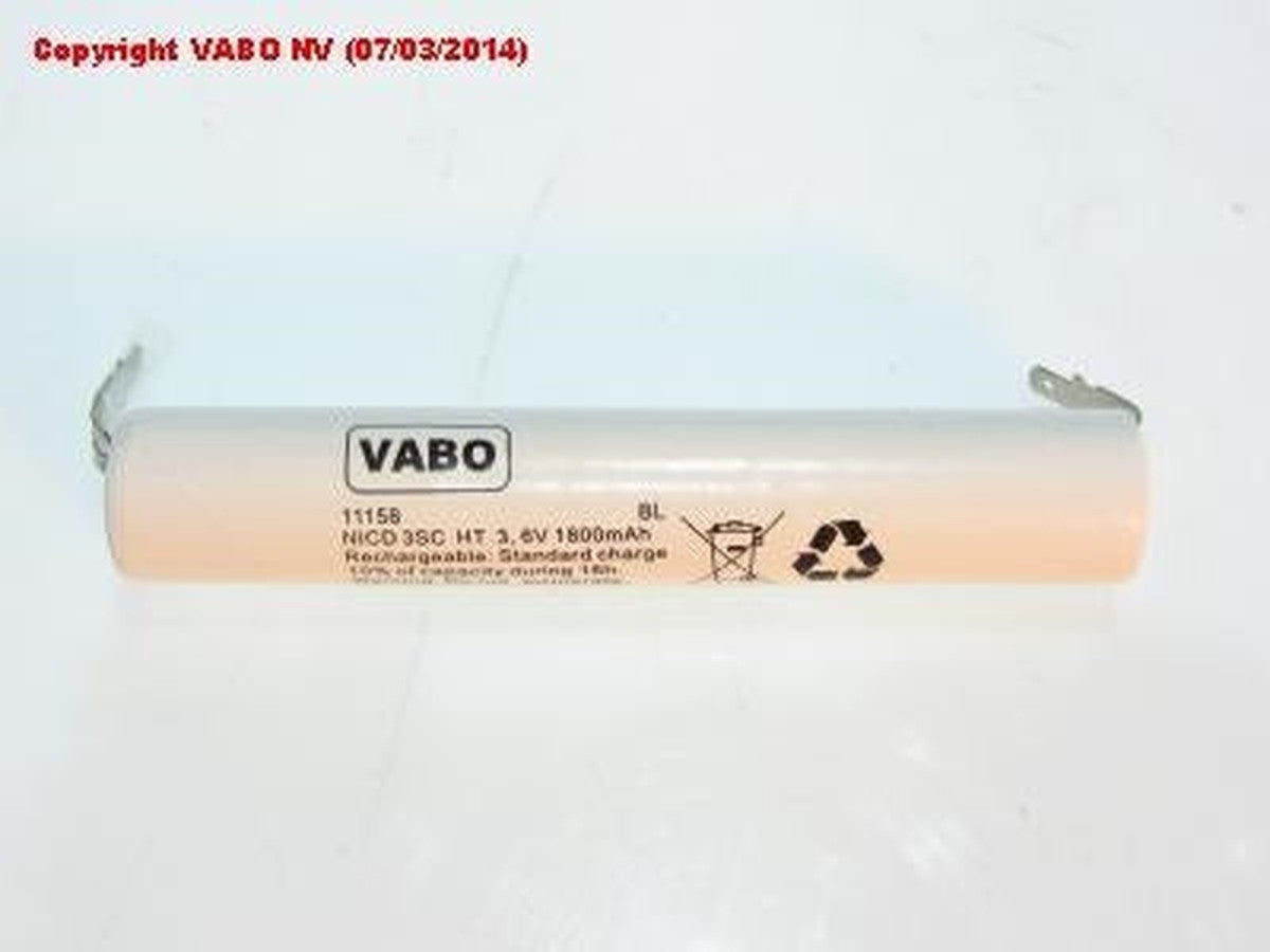 Part 11158 NiCd 3SC 1800mAh HT stack 3.6V +4.8MAN -4.8MAN 4500mAh 23 x 126mm