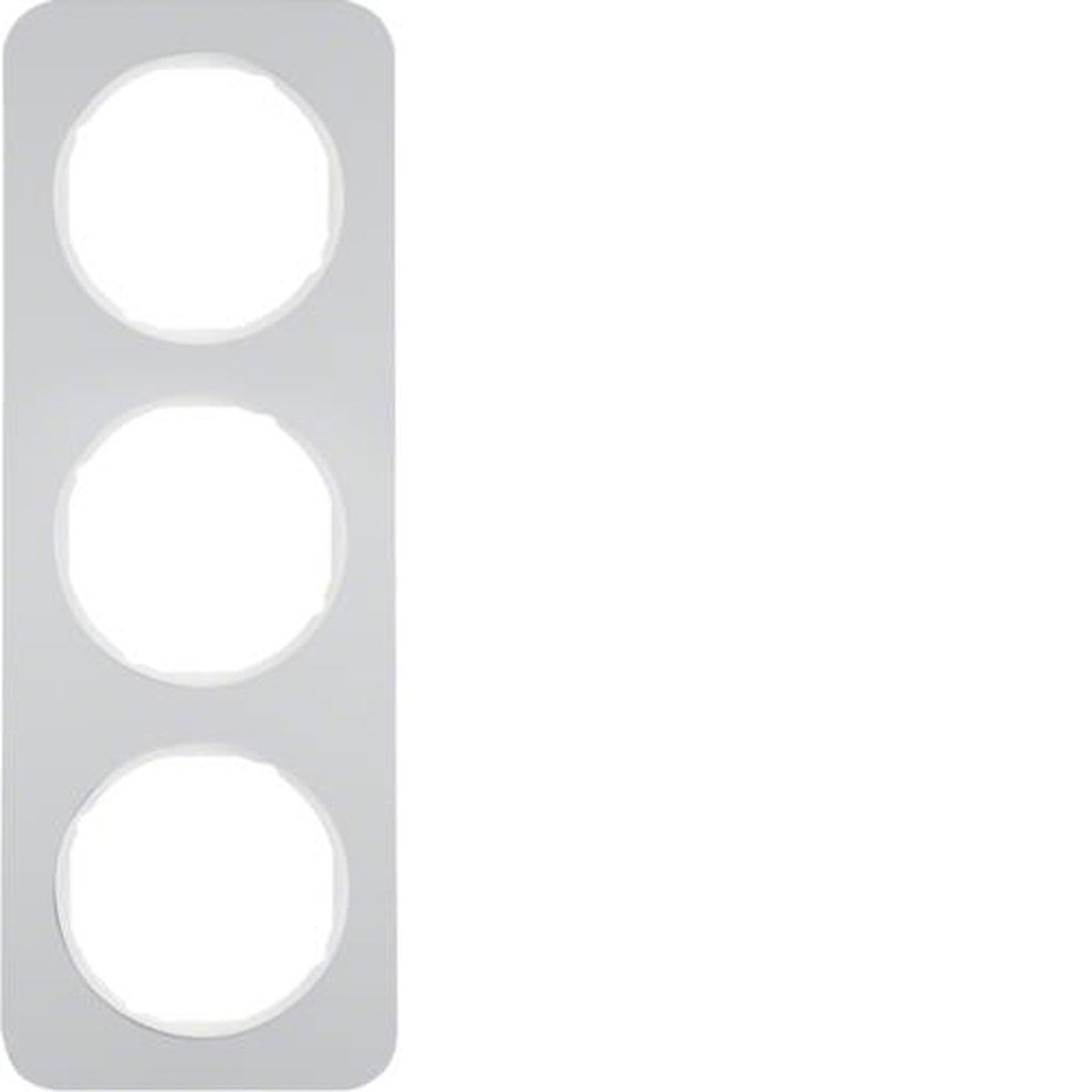 Berker R.1 3-voudig afdekplaatje, aluminium/poolwit