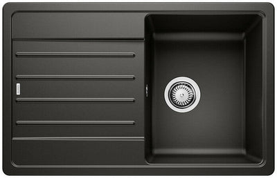 Blanco Legra 45 S évier encastrer 1bac réversible bonde-corbeille Silgranit noir