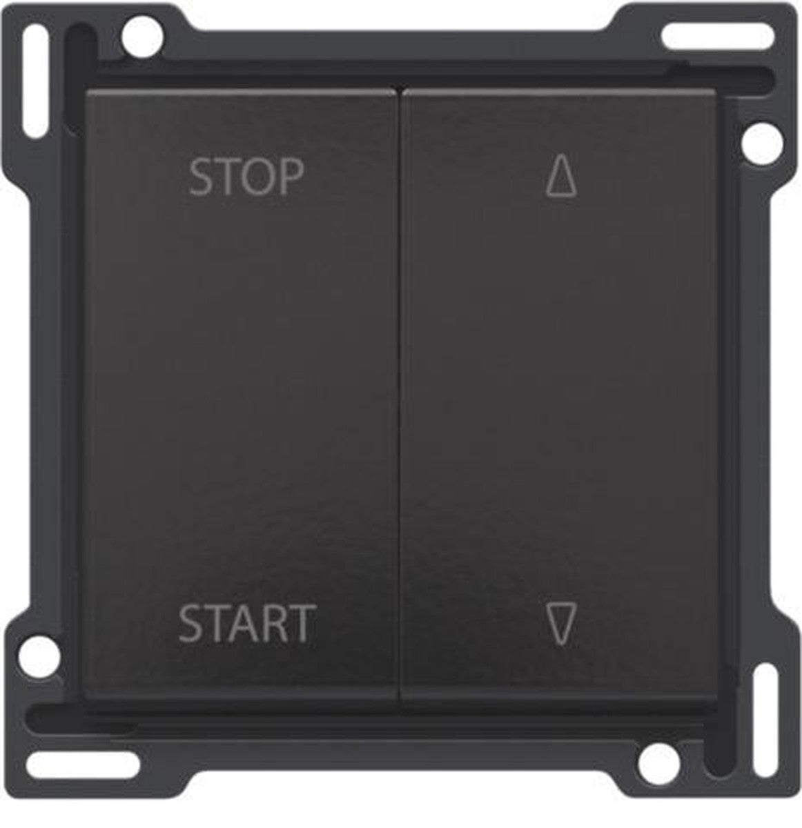 Set de finition pour double interrupteur pour volets Bakelite Black