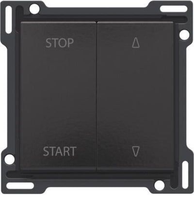Set de finition pour double interrupteur pour volets Bakelite Black