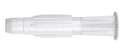 Universele witte muurplug, 6 mm diameter, 36 mm lengte, met kraag