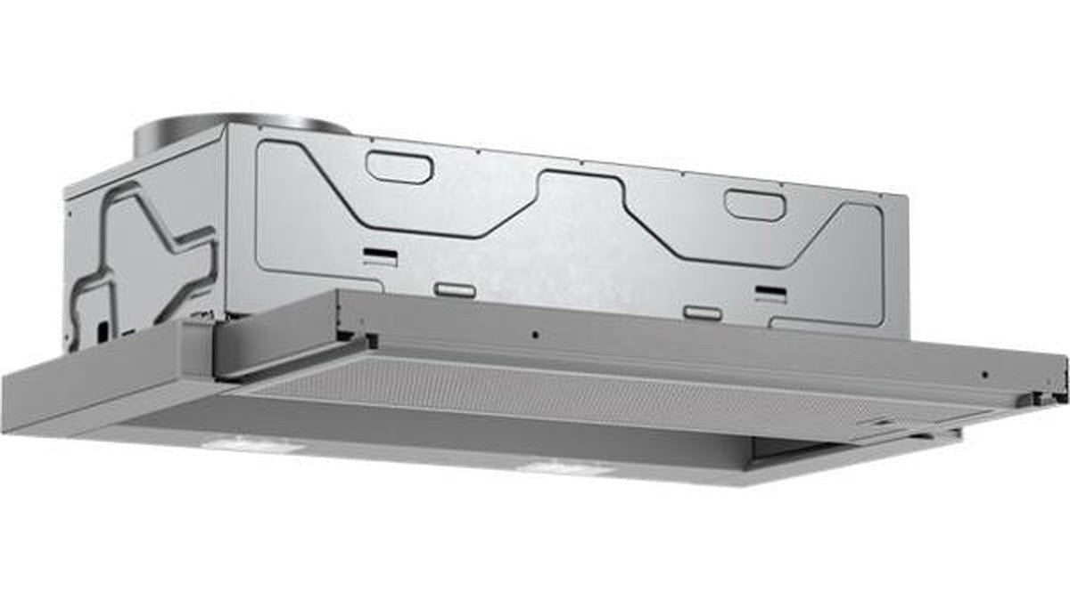 Hotte serie 2 télescopique 60cm, metalLook, 2 niveaux, 328m³ / h, 64dB, interrupteurs à bascule, 2 P