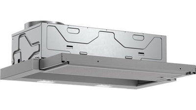 Hotte serie 2 télescopique 60cm, metalLook, 2 niveaux, 328m³ / h, 64dB, interrupteurs à bascule, 2 P