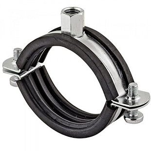 Collier double à vis avec caoutchouc 5/4" 40-46 mm