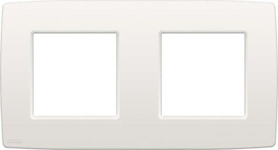 Double horizontal plate 71mm center distance White