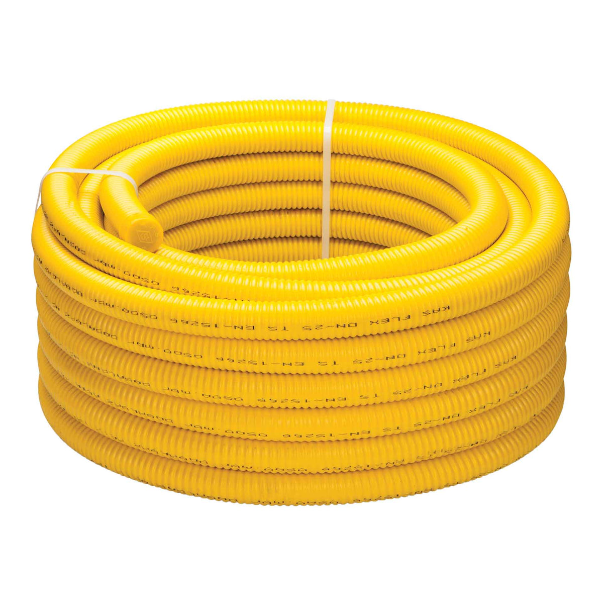 INOX DN32X50M TUYAU PLT ONDULE EN ROULEAU GAINE JAUNE