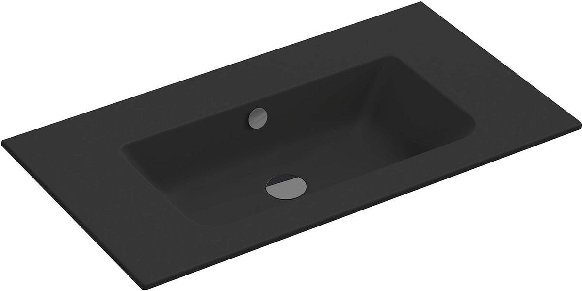 Lavabo Alano 82X46CM Porcelaine Noir Mat