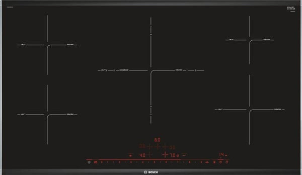 Table de cuisson serie 8 induction 90cm, PowerInduction, 5 zones, triple PowerZone 4,4kW, DirectSele