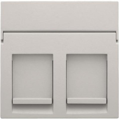 Enjoliveur data 2 x RJ Light Grey