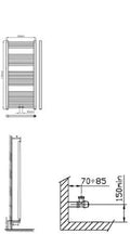 intro Basic 120/050 handdoekradiator H1154 x B500 506W wit