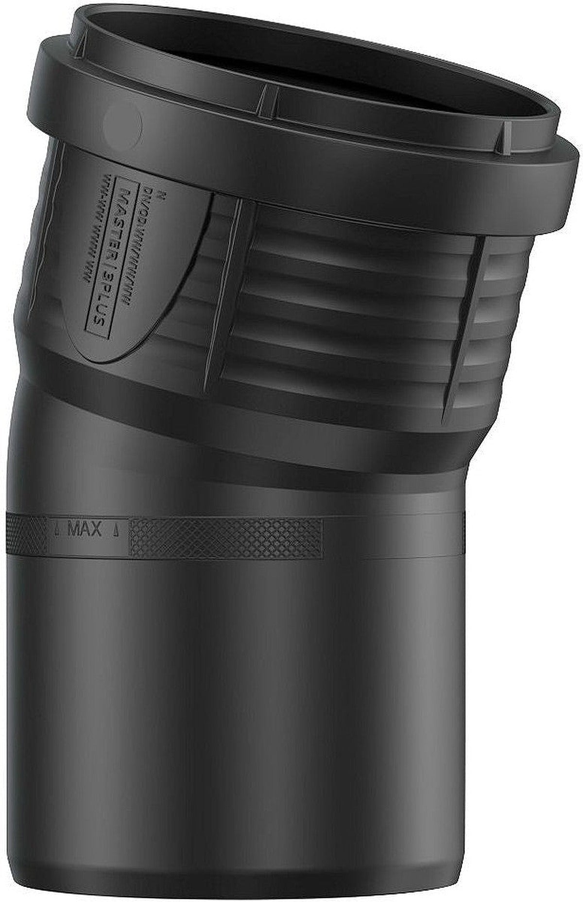 PP elbow 15° MF 75mm black