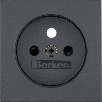 Berker S.1 / B.3 / B.7 Antraciet, matte geaarde stopcontactafwerkingssets