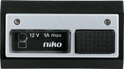 Niko contrôle d'accès - sonnette 12V~1A avec lampe, Noir / Aluminium