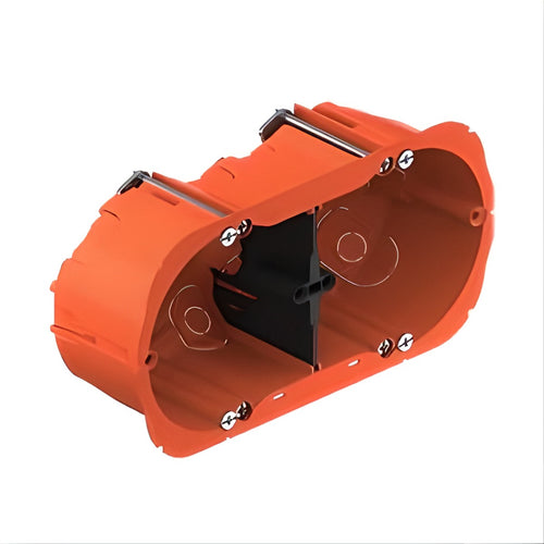 Double O-range flush-mounted box for hollow walls 67/68mm diameter 47mm depth for conduits