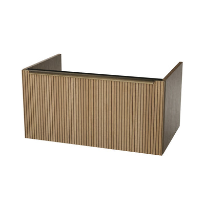 Van Marcke Lanza 45 sous-meuble 80 cm 1 tiroir Oak Nature poignée alu métal brun