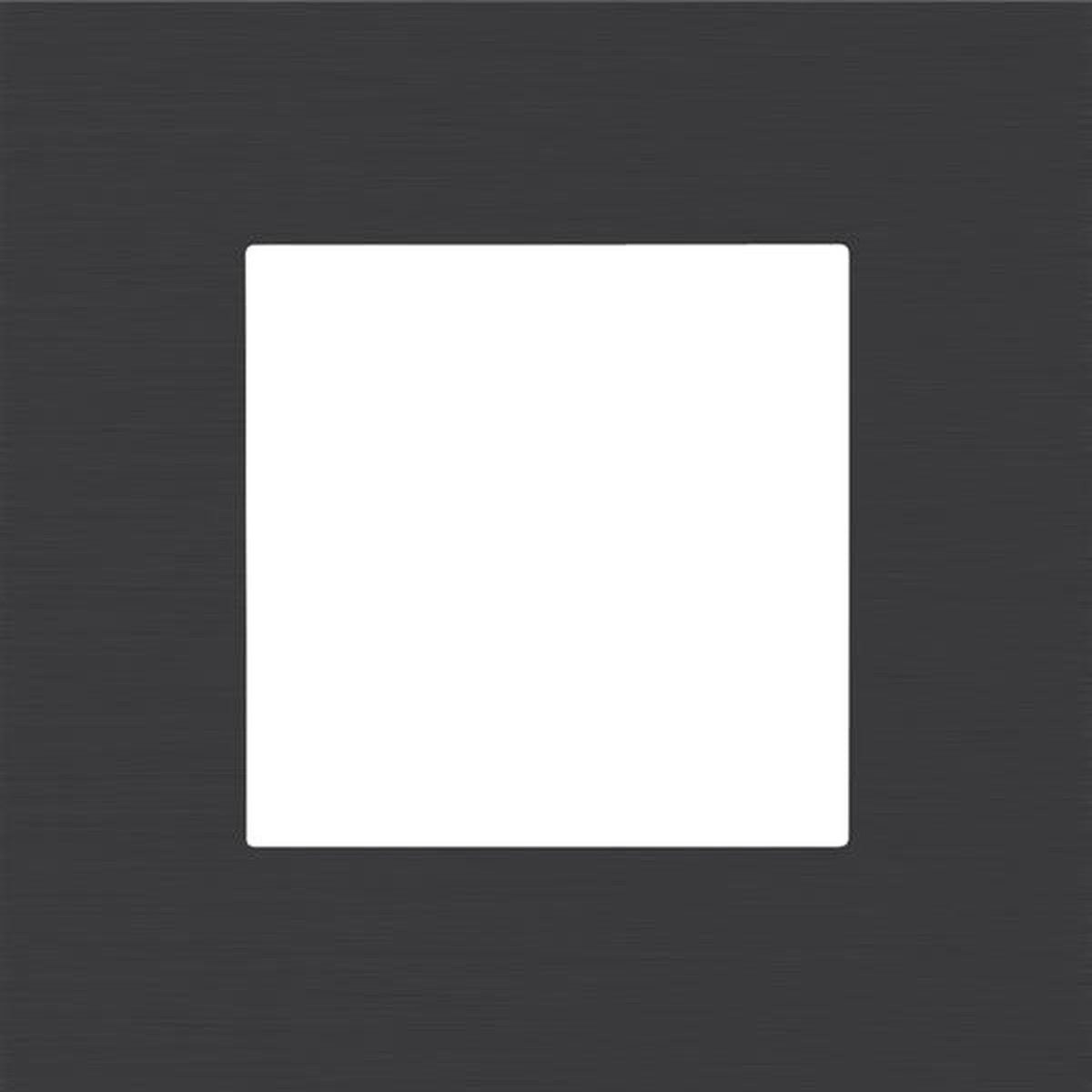 Single cover plate, Niko Pure Alu Black brushed