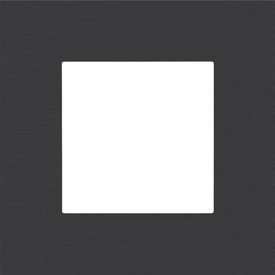 Single cover plate, Niko Pure Alu Black brushed