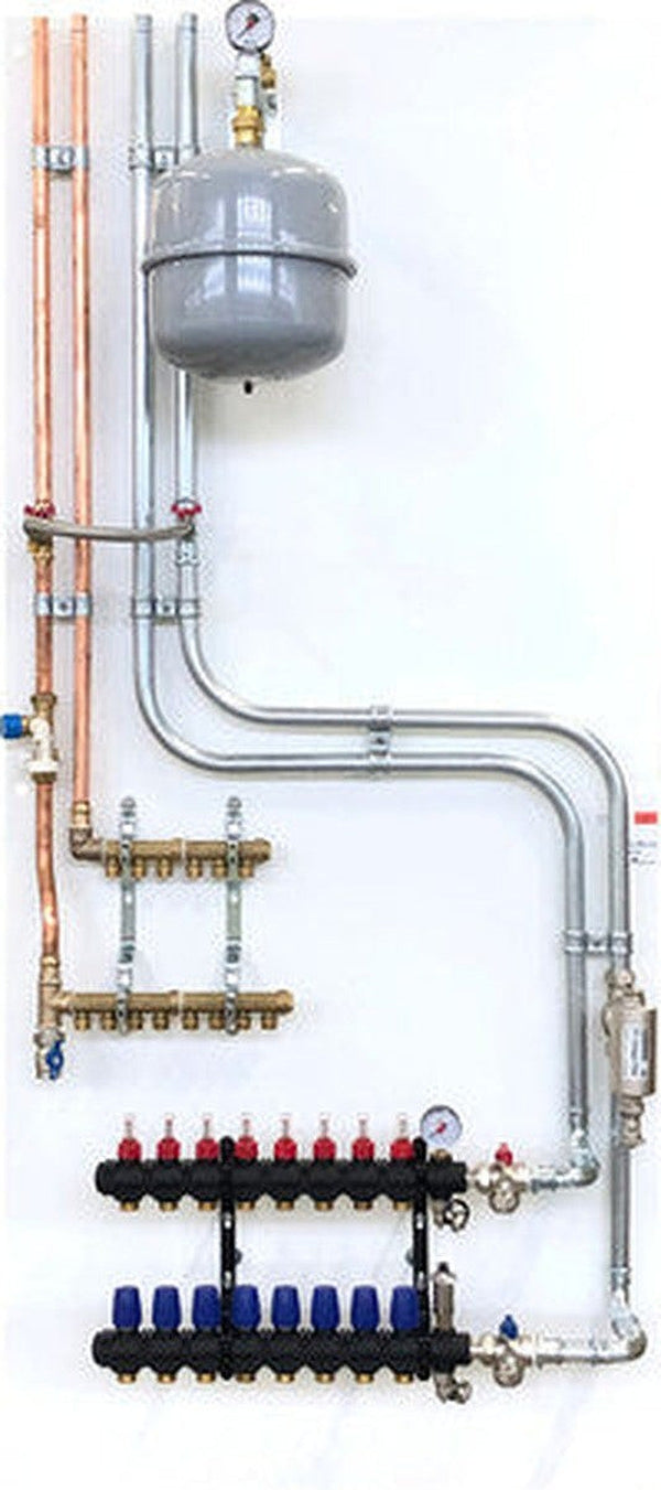 Pre-fabricated panel for heat pump expansion tank dirt filter sanitary SYSTEMPEX CPS Van Marcke