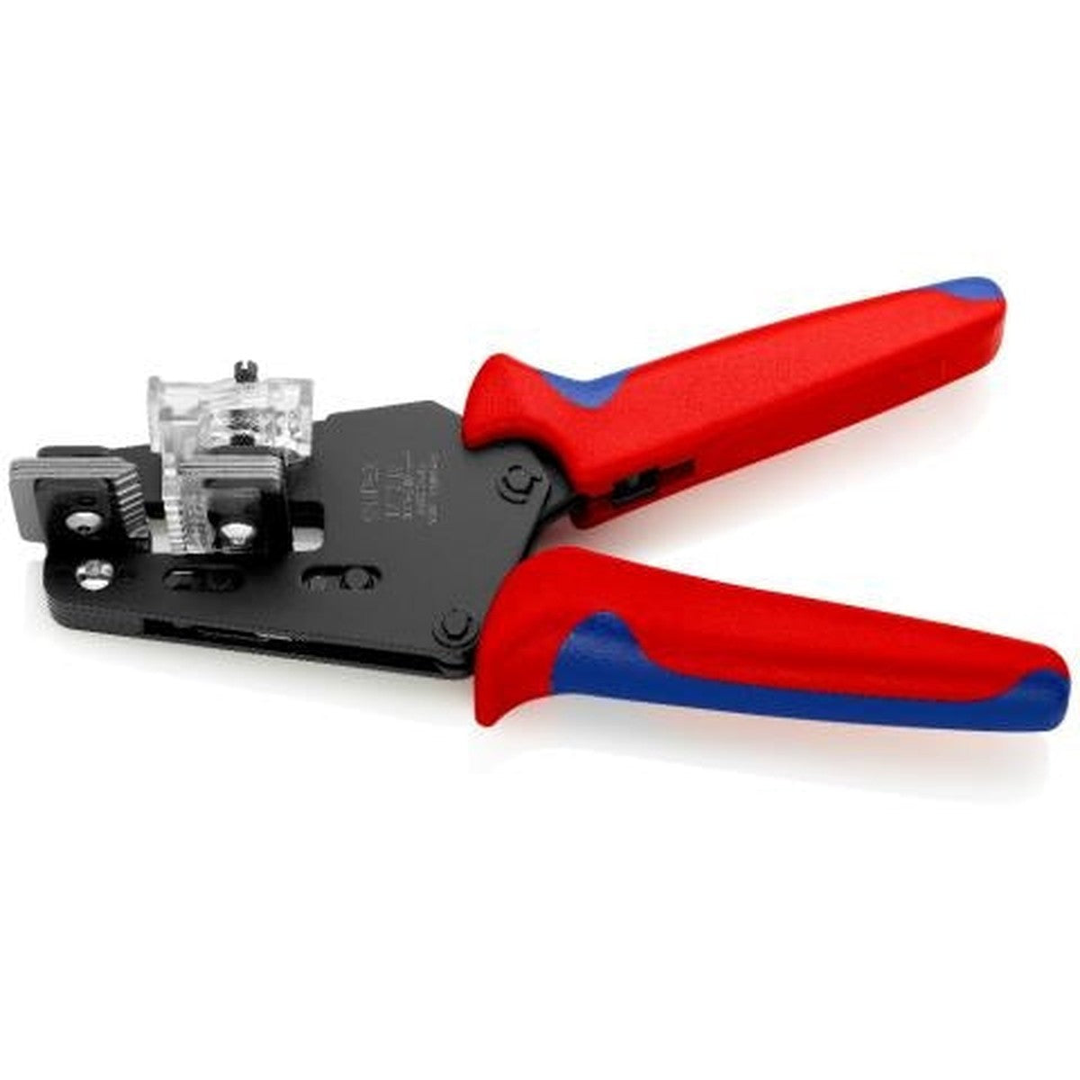 Precision insulated wire stripper, 195mm long, with capacity 0.03mm² to 2.08mm²