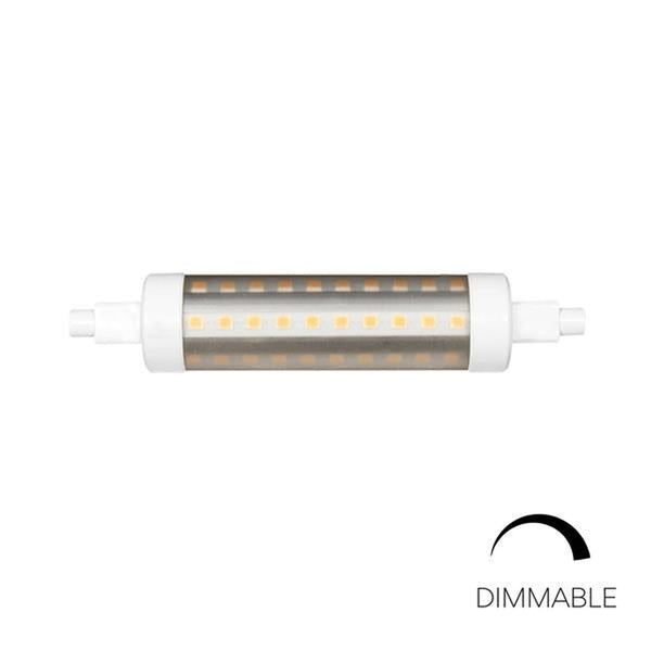 R7S tubulaire 118mm powerled dimmable 9W 230Vac 360° 935lm 3000K 118 x 23mm