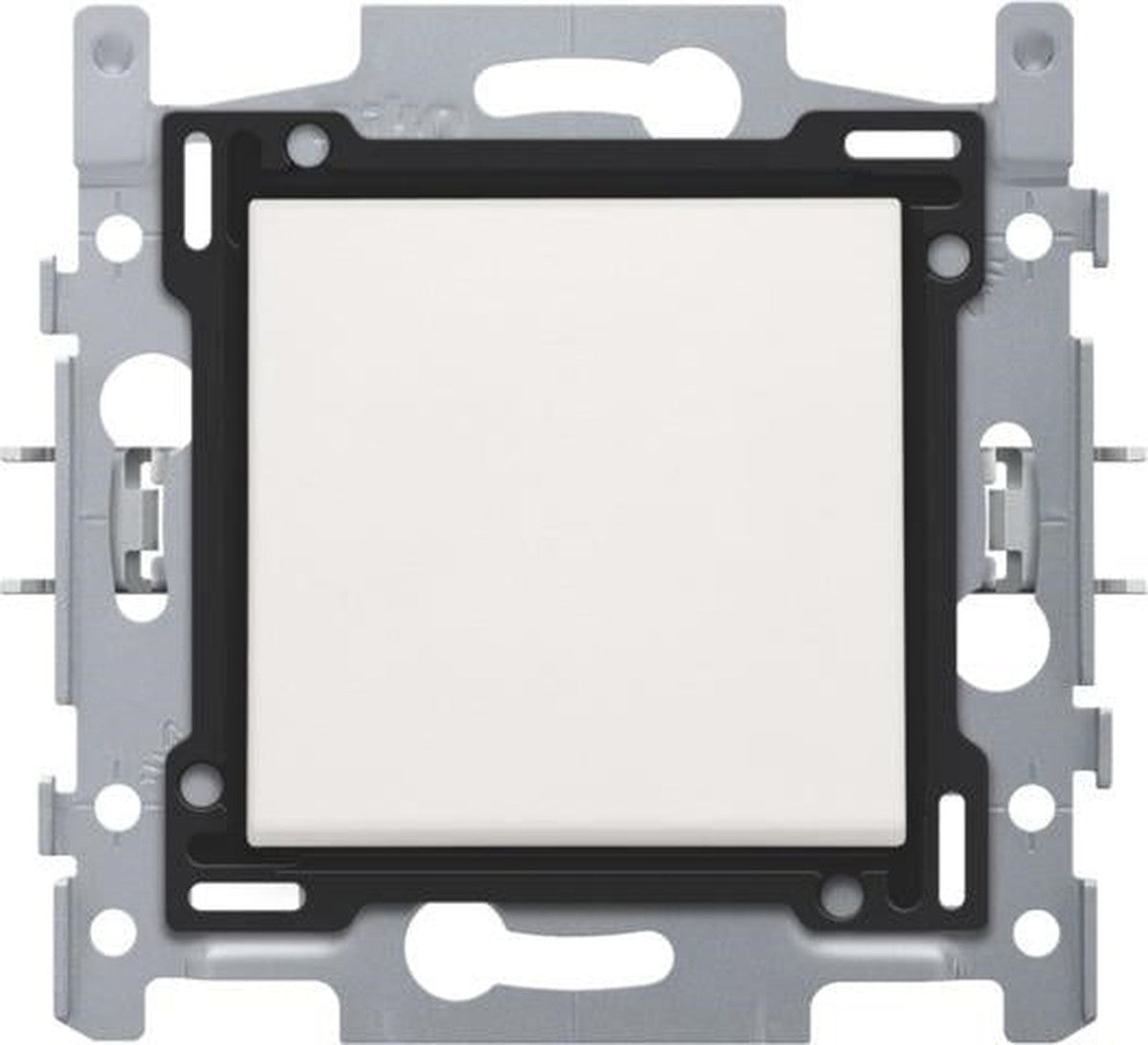 Bipolar switch, socket and white finishing set