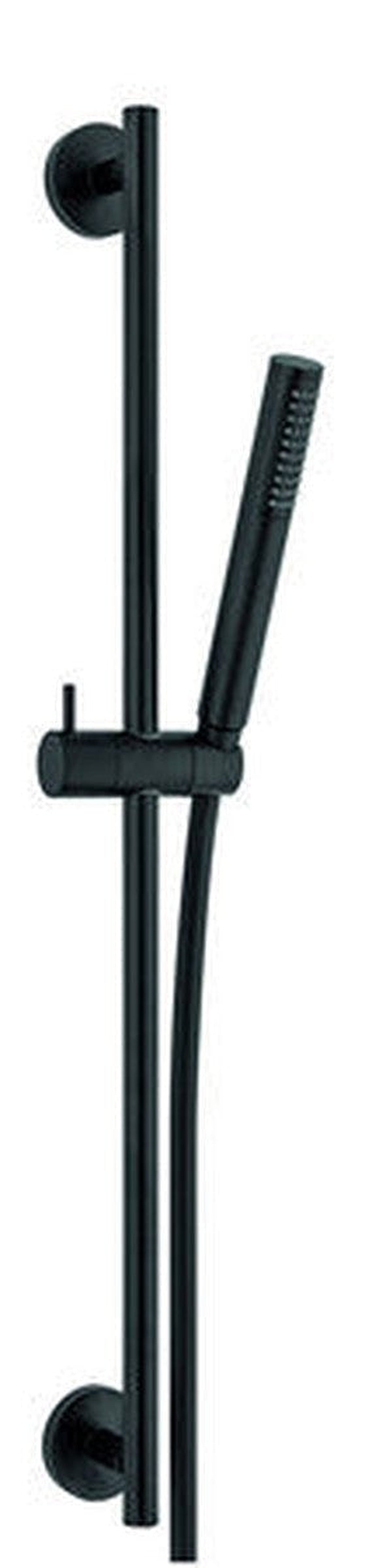 Van Marcke Nero shower set 70cm bar 1 spray 150cm flexible PVC matt black