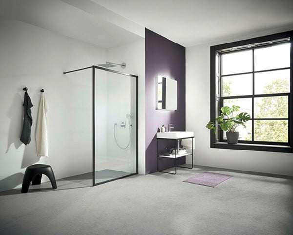 Kermi DARK EDITION XD Walk In paroi avec fixation mural 1600x2000 mm