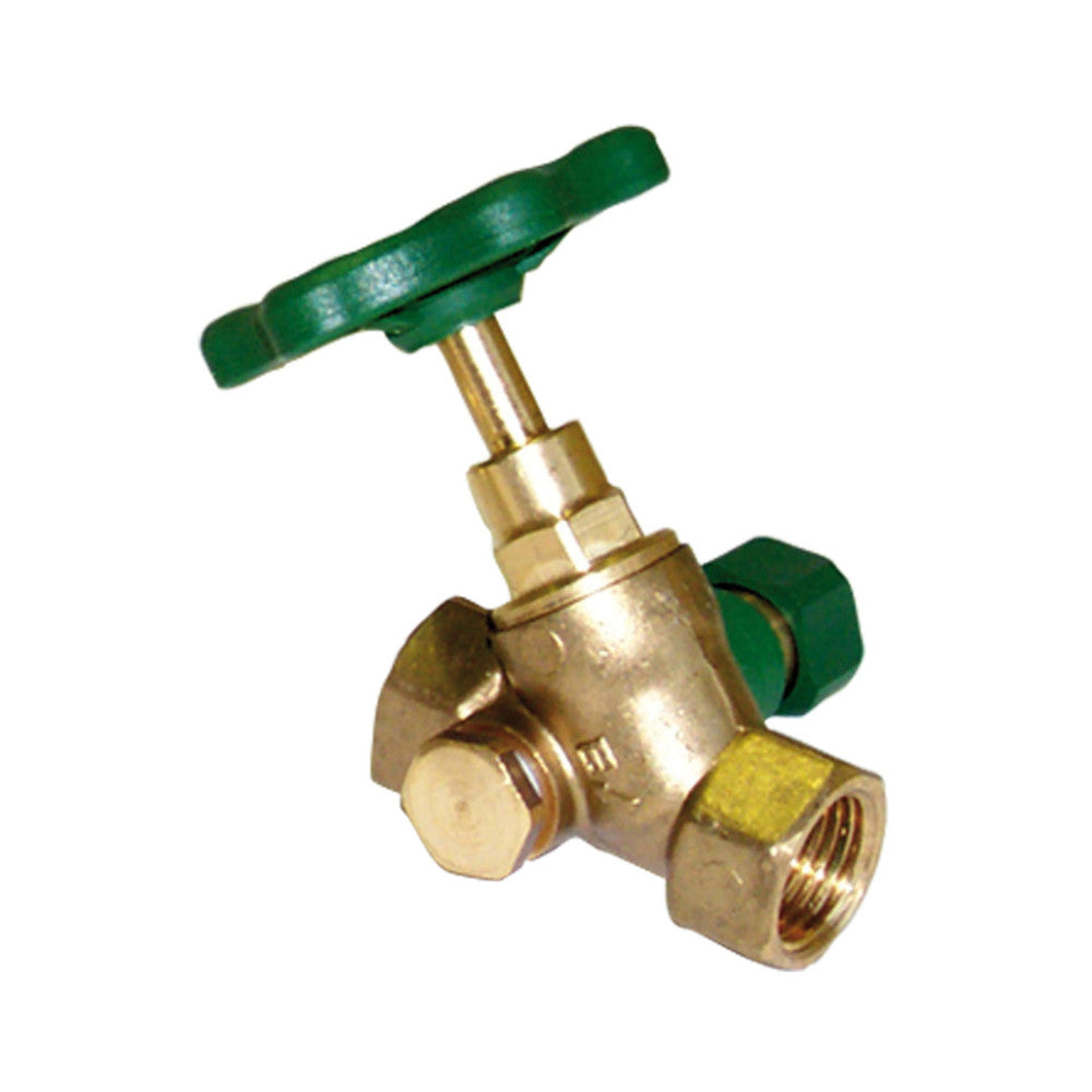 robinet darrêt oblique laiton MMPO avec robinet purgeur 4/4"