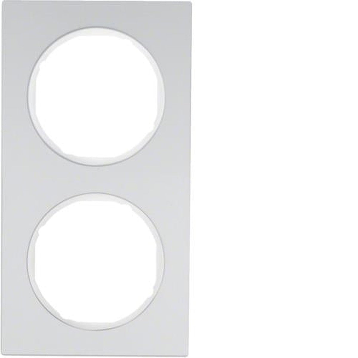 Berker R.3 2-voudig afdekplaatje, aluminium / poolwit