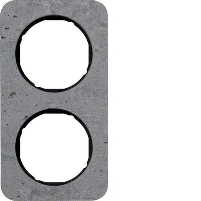 2-voudige afdekplaat R.1 Beton / Zwart
