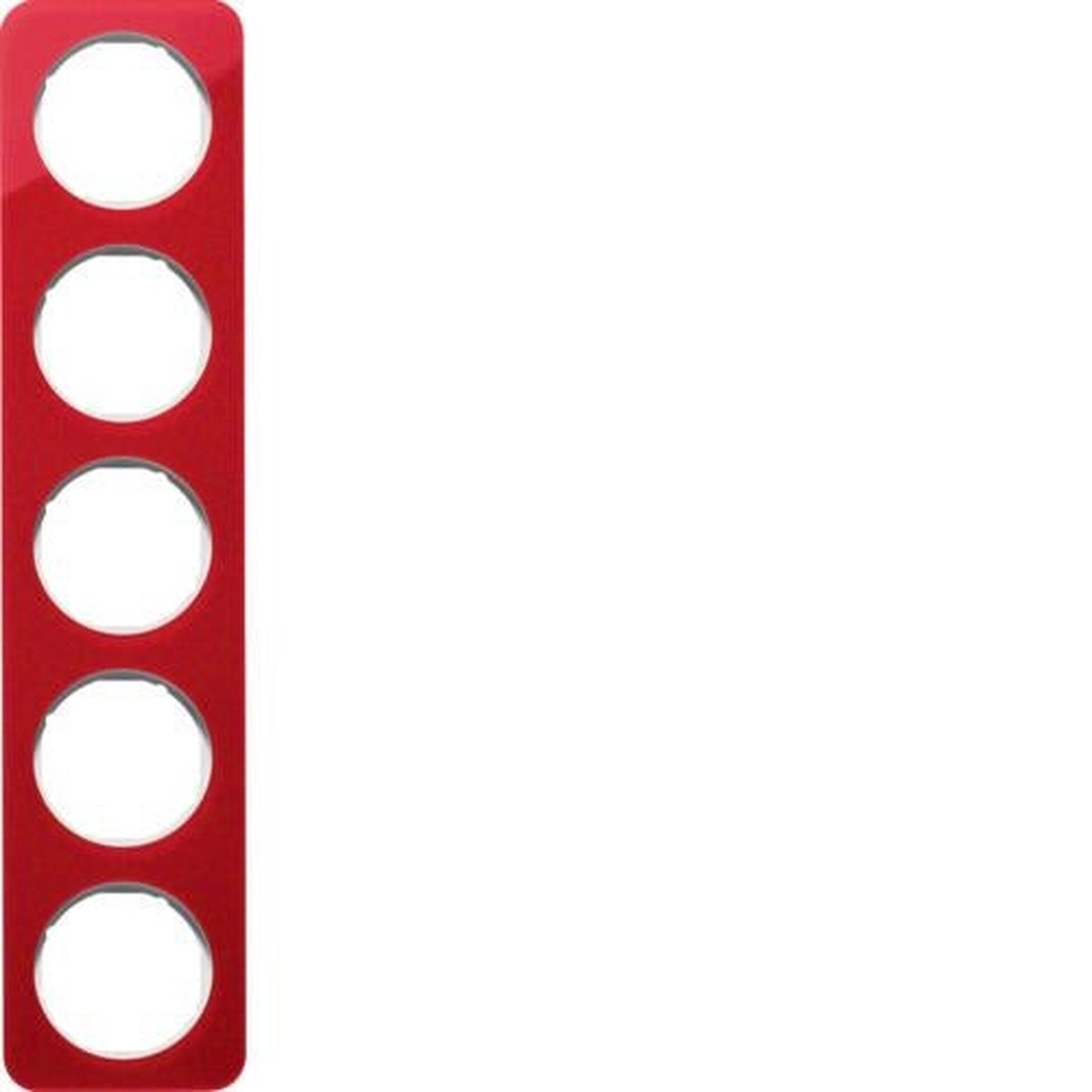 5-voudig afdekplaatje R.1 acryl transparant rood / poolwit