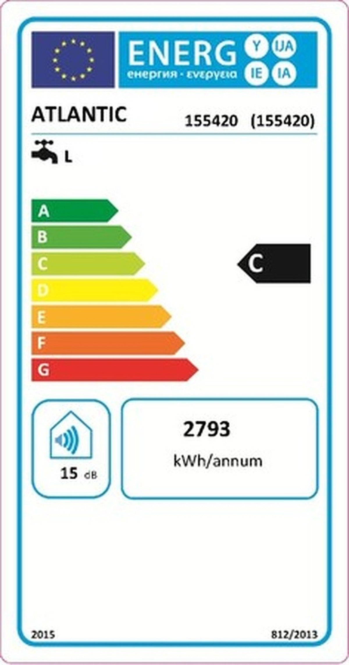 Elektrische boiler met steen, 200 liter, Atlantic Zénéo
