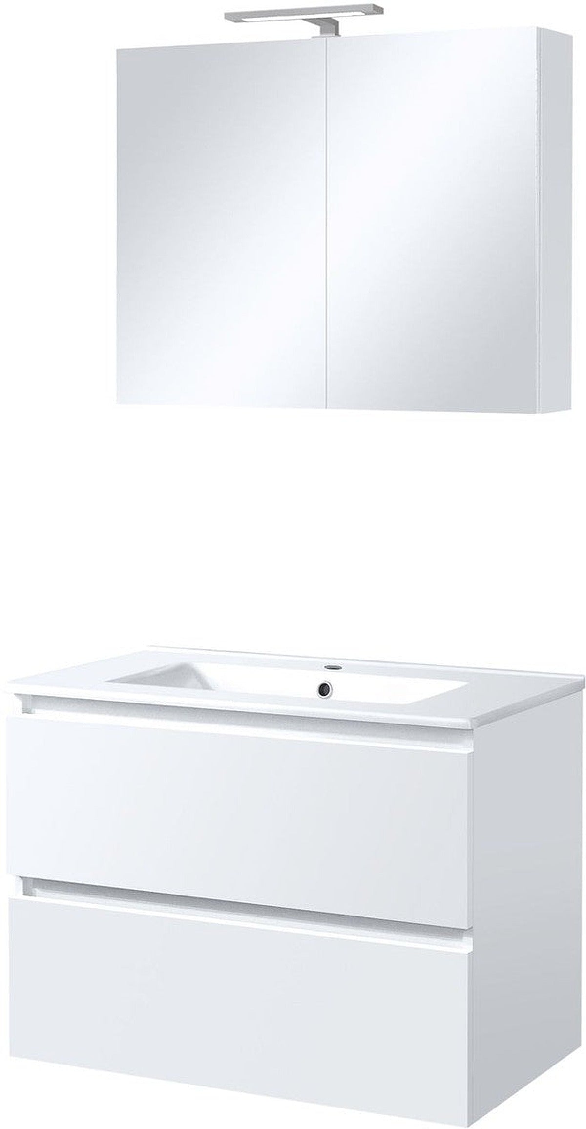 ICE SOLO FURNITURE TOIL.+LGT.80CM WHT.BR