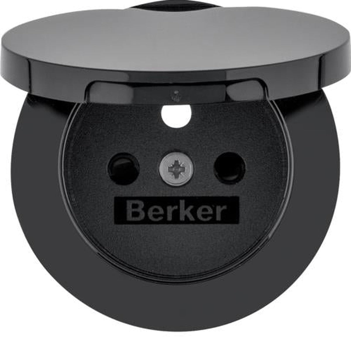 Berker R.1 / R.3 Zwarte Glanzende Klepdop Afwerkingssets