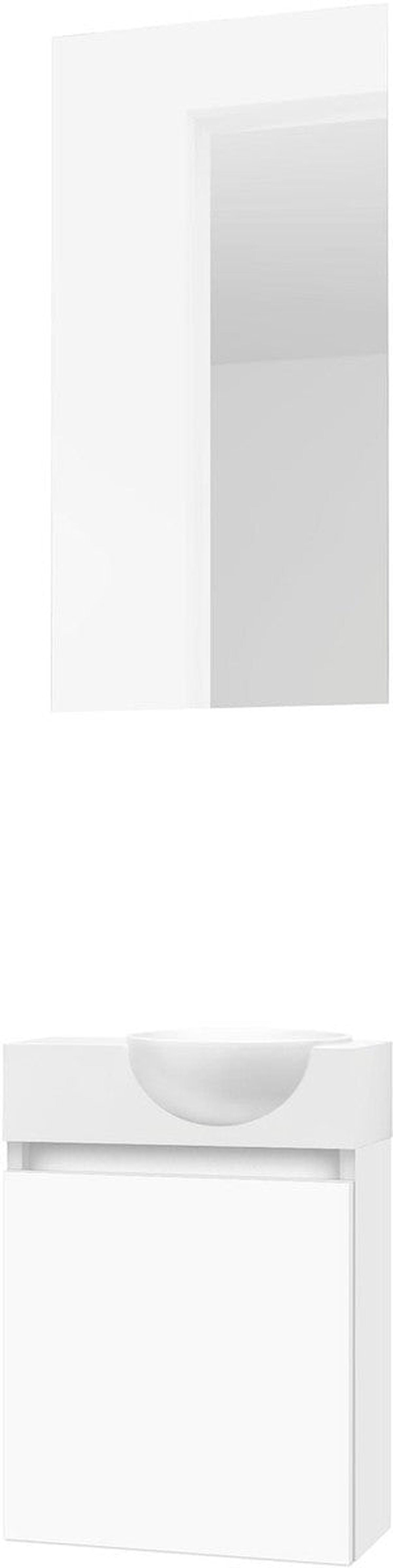 Wandwastafel met spiegel - Desco