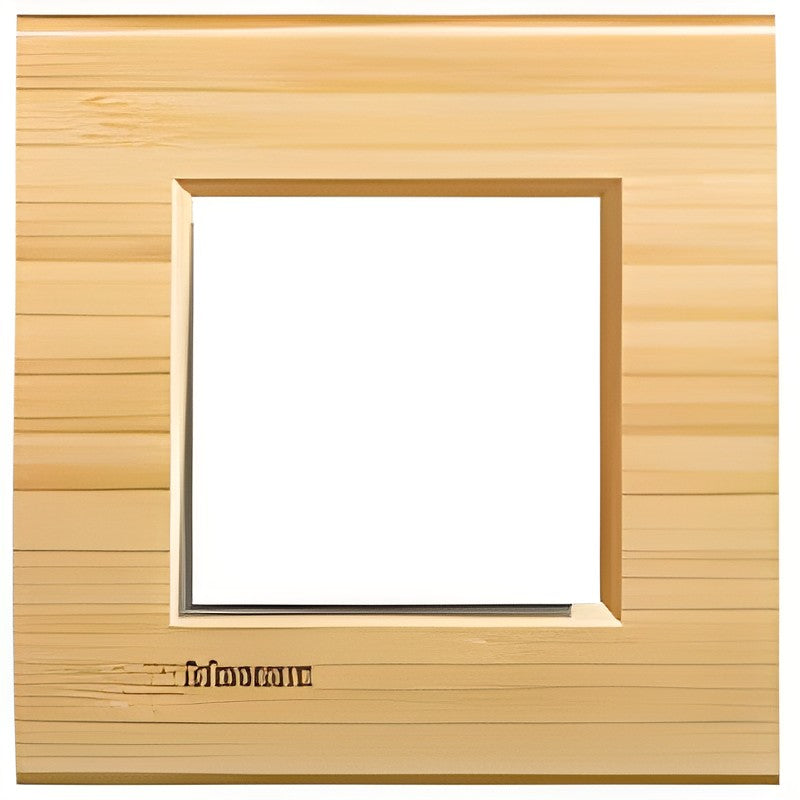 LivingLight - plaque rectangulaire 2 modules Bambou