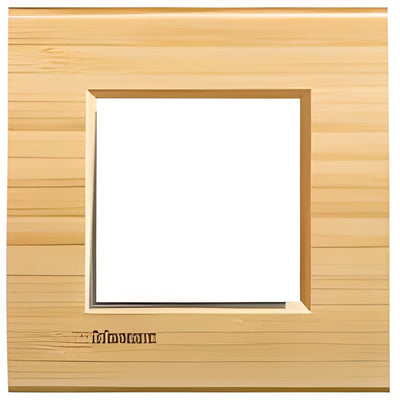 LivingLight - plaque rectangulaire 2 modules Bambou