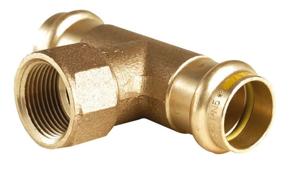 Conex Bänninger B-profiel koperen gaskoppeling T-stuk binnendraad 28x1/2x28