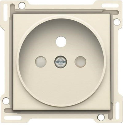 Set de finition pour prise de courant avec broche de terre et sécurité - enfants 21mm Creme