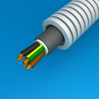 Voorgemonteerde XVB 5G1.5 buis, 20 mm diameter, rol van 100 m, CPR-klasse: CCA s3d2a3