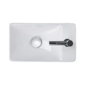 ENSEMBLE LAVE-MAINS ALONI ESSI COMPLET – AVEC LAVE-MAINS DROITE, ROBINET, BONDE DE VIDANGE ET SIPHON – BLANC BRILLANT - CHROME