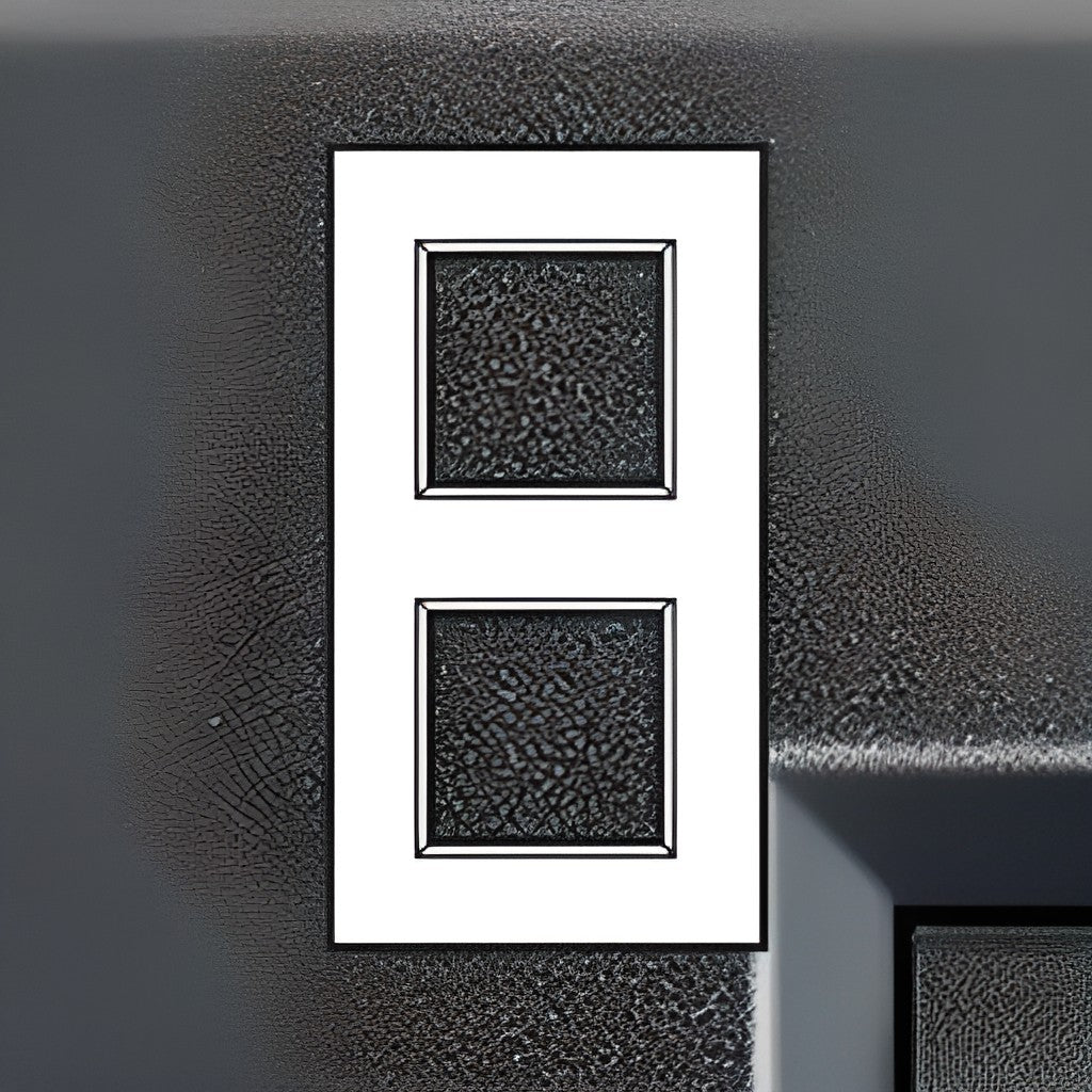LivingLight - plaque rectangulaire 2 x 2 modules 71mm Anthracite
