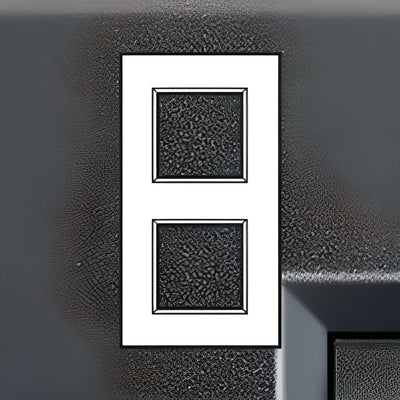 LivingLight - plaque rectangulaire 2 x 2 modules 71mm Anthracite