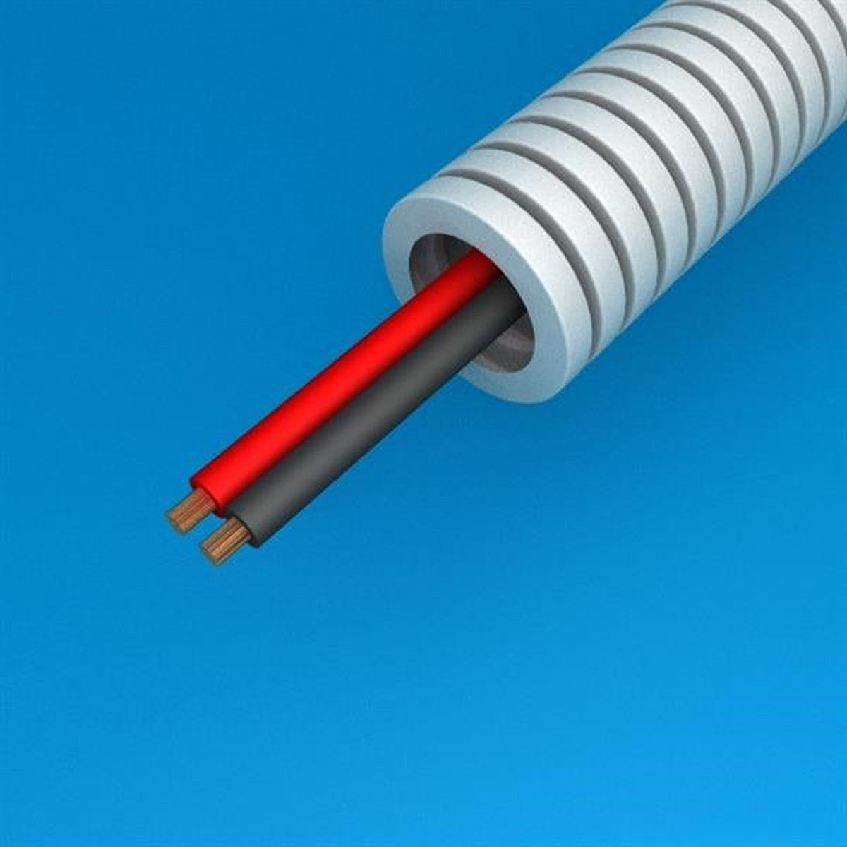 Tube précâblé haut - parleur 2 x 2.5 diamètre 16mm full Lsoh en rouleau de 100m